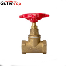 LB Guten top China factory Multi-Turn Brass Forging Water Stop Cock Valve with red handle